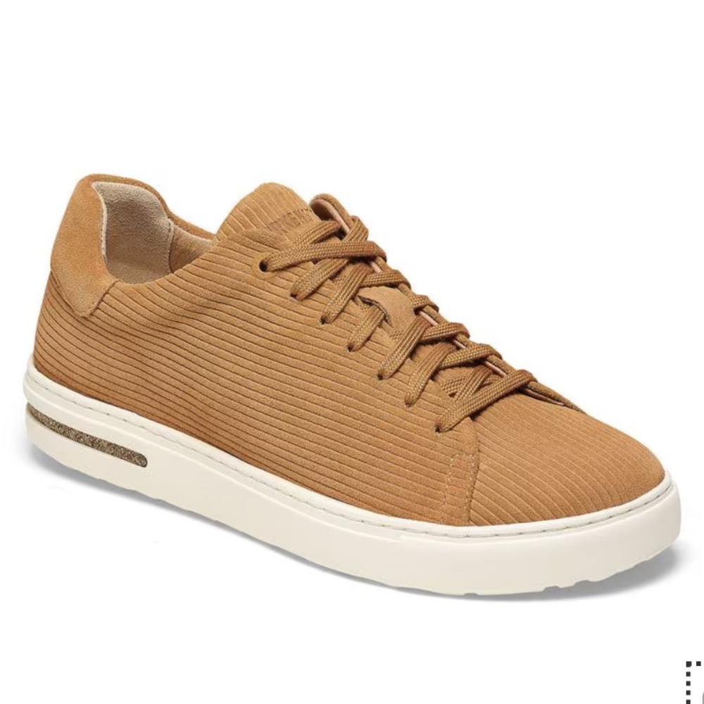 The Bend Low Birkenstock Sneaker Suede Embossed - Corduroy Cork Brown 38N